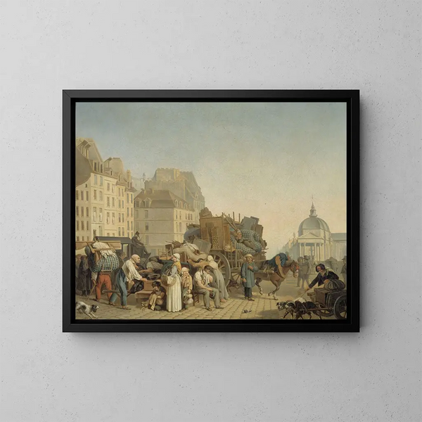 Les Déménagements - Louis Léopold Boilly — inramlat konstverk på väggen