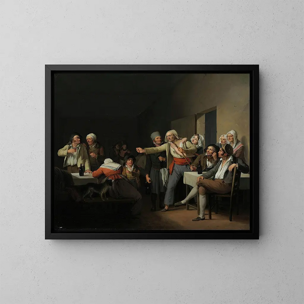 Les hommes se disputent - Louis Léopold Boilly — inramlat konstverk på väggen