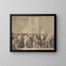 Le public dans le salon du Louvre admirant le tableau du Sacre - Louis Léopold Boilly — inramlat konstverk på väggen