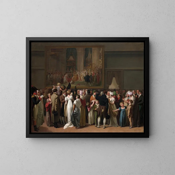 La vue publique du couronnement de David au Louvre - Louis Léopold Boilly — inramlat konstverk på väggen