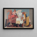 Le Lecteur - Louis Marcoussis — inramlat konstverk på väggen