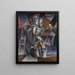 Le Musicien - Louis Marcoussis — inramlat konstverk på väggen