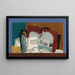 Verre och Violon - Louis Marcoussis — inramlat konstverk på väggen