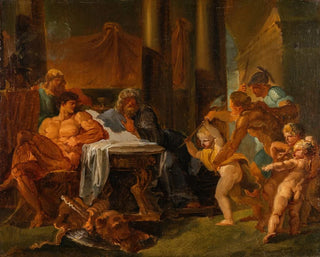 Hercule och Theseus i kung Pittheus palats - Louis Masreliez — vy av konstverket
