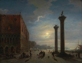 Venise au clair de lune - Louis Mecklenburg — vy av konstverket