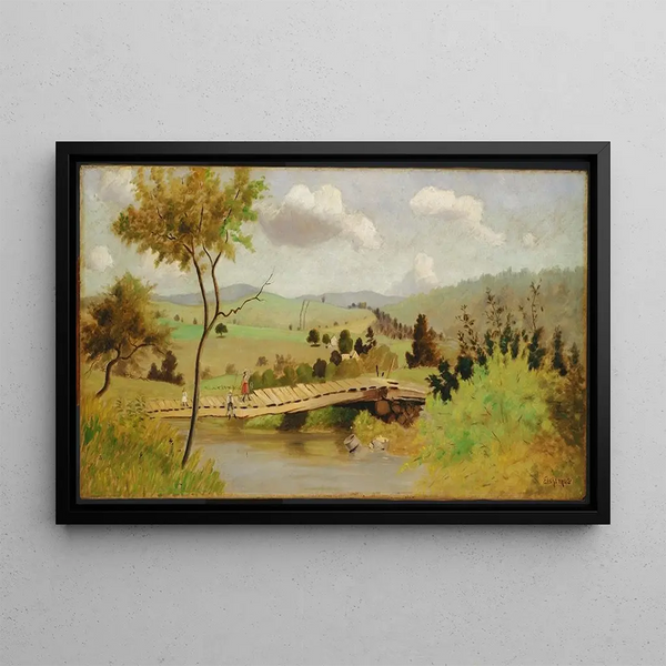 Louis Michel Eilshemius - Adirondacks Bridge for Fishing.webp