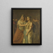 skådespelerskorna Joanna Cornelia Ziesenis Wattier 1762-1827 och Geertruida Jacoba Grevelink Hilverdink 1786-1827 i Iphigénie 1674 av Jean Racine 1639-99 - Louis Moritz — inramlat konstverk på väggen