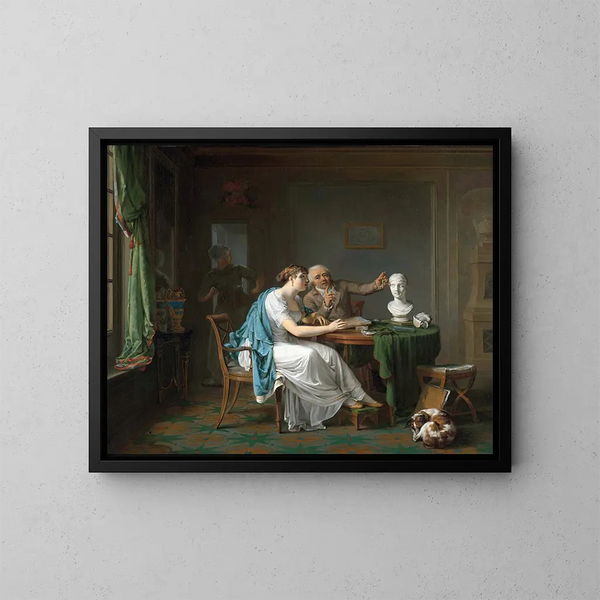 La leçon de dessin - Louis Moritz — inramlat konstverk på väggen