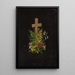 N° 38 Croix de Prang dans des tapis - Louis Prang — inramlat konstverk på väggen