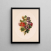 Bouquet de fleurs - Louis Prang Co — inramlat konstverk på väggen