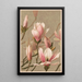 Magnolia - Louis Prang Co — inramlat konstverk på väggen