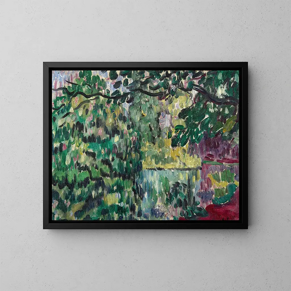 Bord de rivière aux arbres - Louis Valtat — inramlat konstverk på väggen