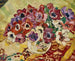 Bouquet d'animaux au vase oiseau sur fond jaune - Louis Valtat — vy av konstverket