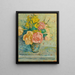 Bouquet de roses et de mimosas - Louis Valtat — inramlat konstverk på väggen