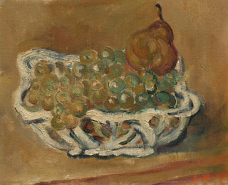 Louis Valtat - Corbeille en porcelaine aux raisins et  la poire.webp
