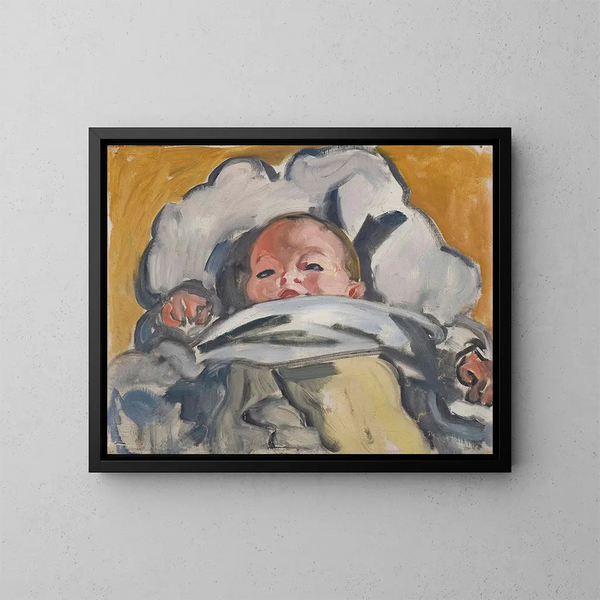 Le bébé - Louis Valtat — inramlat konstverk på väggen
