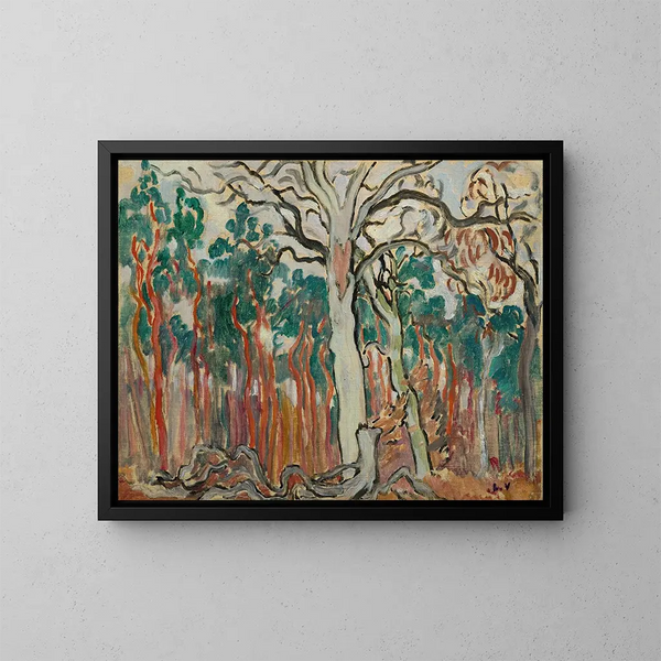 Les arbres de Sologne - Louis Valtat — inramlat konstverk på väggen