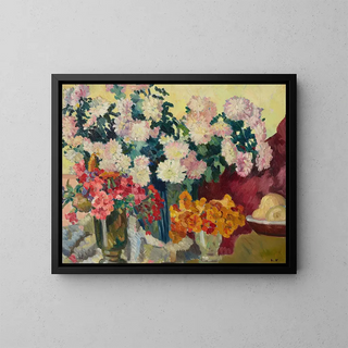 Louis Valtat - Trois vases de fleurs assiette de pommes.webp