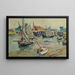 segelbåtar i hamn, ebb, Ouistreham - Louis Valtat — inramlat konstverk på väggen