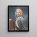 Ett antaget porträtt av markis Henri Camille De Beringhen - Louis Vigée — inramlat konstverk på väggen