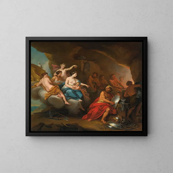 Venus i Vulcans smedja - Louis de Boullogne den yngre — inramlat konstverk på väggen