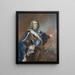 Auguste II le Fort 1670-1733 elektör av Sachsen kung av Polen - Louis de Silvestre — inramlat konstverk på väggen