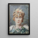 Sarah Bernhardt 1844-1923 i rollen som Adrienne Lecouvreur - Louise Abbema — inramlat konstverk på väggen