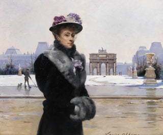 vinterpromenad i Paris - Louise Abbema — vy av konstverket