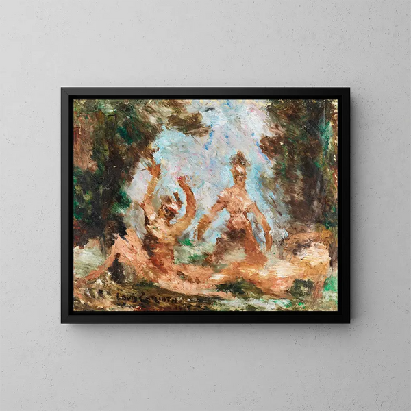 Baignade en plein air - Lovis Corinth — inramlat konstverk på väggen