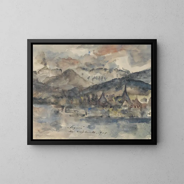 Vue de Lucerne - Lovis Corinth — inramlat konstverk på väggen