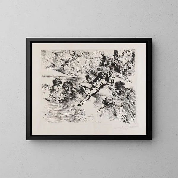 En vision - Lovis Corinth — inramlat konstverk på väggen