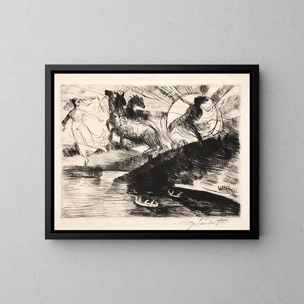 Hélios - Lovis Corinth — inramlat konstverk på väggen
