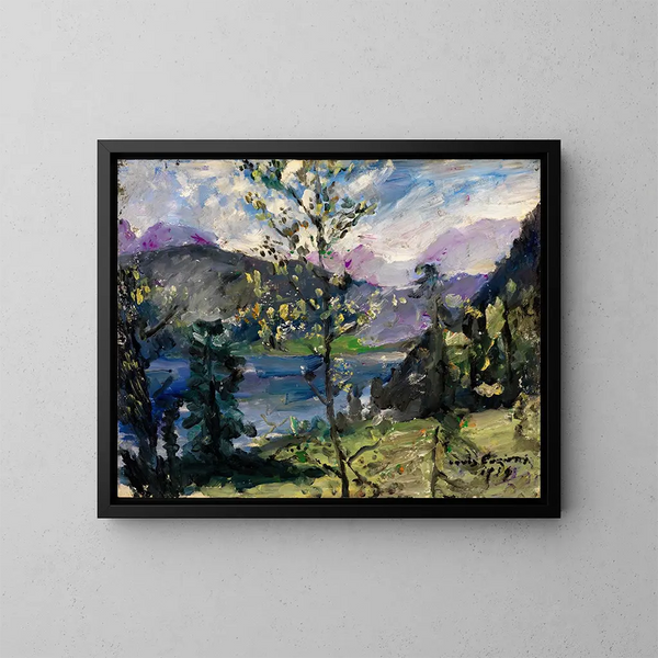 Landskap vid Walchensee - Lovis Corinth — inramlat konstverk på väggen