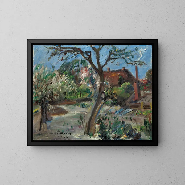 Landskap i början av våren - Lovis Corinth — inramlat konstverk på väggen