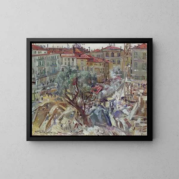 Ny byggnad i Monte-Carlo - Lovis Corinth — inramlat konstverk på väggen