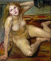 en naken flicka på ett mattor - Lovis Corinth — vy av konstverket