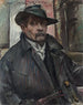 Självporträtt med hatt och kappa - Lovis Corinth — vy av konstverket
