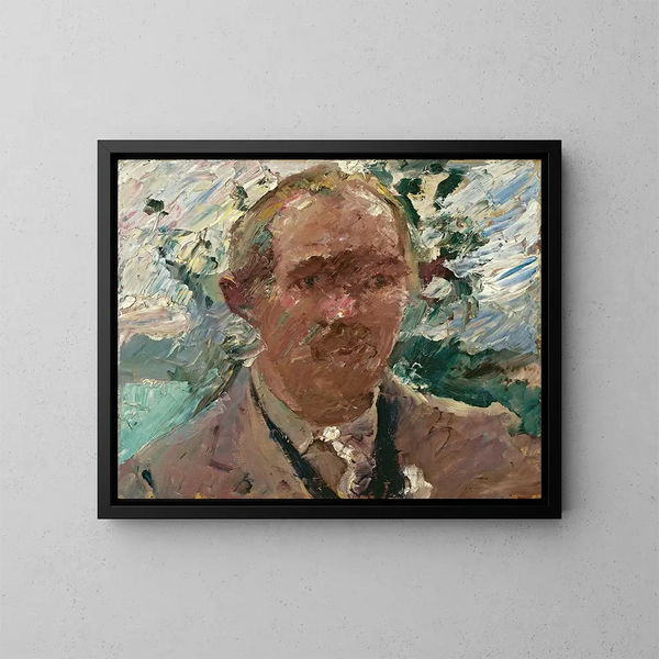 Självporträtt vid Walchensee - Lovis Corinth — inramlat konstverk på väggen