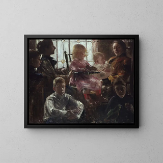 La famille du peintre Fritz Rumpf - Lovis Corinth — inramlat konstverk på väggen