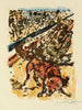 Le loup et le renard se battent l'un contre l'autre. Reinecke gagne finalement par des moyens injustes - Lovis Corinth — vy av konstverket