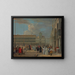 Vue de la place Saint-Marc avec la tour de l'Horloge, Venise - Luca Carlevarijs — inramlat konstverk på väggen