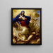 La Vierge à l'Enfant avec les âmes du Purgatoire - Luca Giordano — inramlat konstverk på väggen