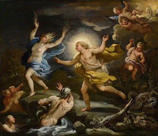 Apollon och Daphné - Luca Giordano — vy av konstverket