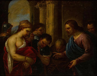 Le Christ et la femme adultère - Luca Giordano — vy av konstverket