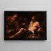 Job och hans tröstande - Luca Giordano — inramlat konstverk på väggen