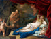 Jupiter och Antiope - Luca Giordano — vy av konstverket