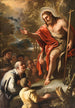Saint Jean predikar i öknen - Luca Giordano — vy av konstverket