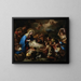 L'Adoration des bergers - Luca Giordano — inramlat konstverk på väggen