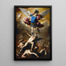 La Chute des anges rebelles - Luca Giordano — inramlat konstverk på väggen