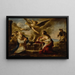 Le Sacrifice de Manoah - Luca Giordano — inramlat konstverk på väggen
